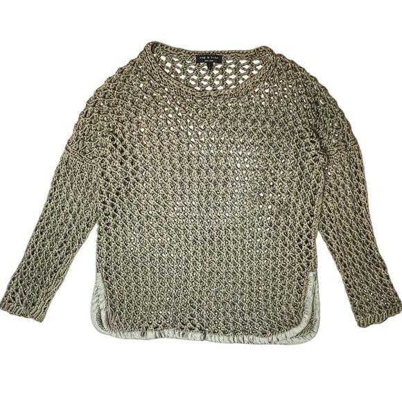 Rag & Bone Malory Side Split Open Knit Crochet Sweater Top Boho Fairy Grunge - Picture 2 of 8